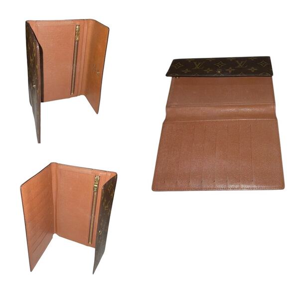 Louis Vuitton Vintage Brown Monogram Pochette Passport Travel Wallet - Picture 13 of 16